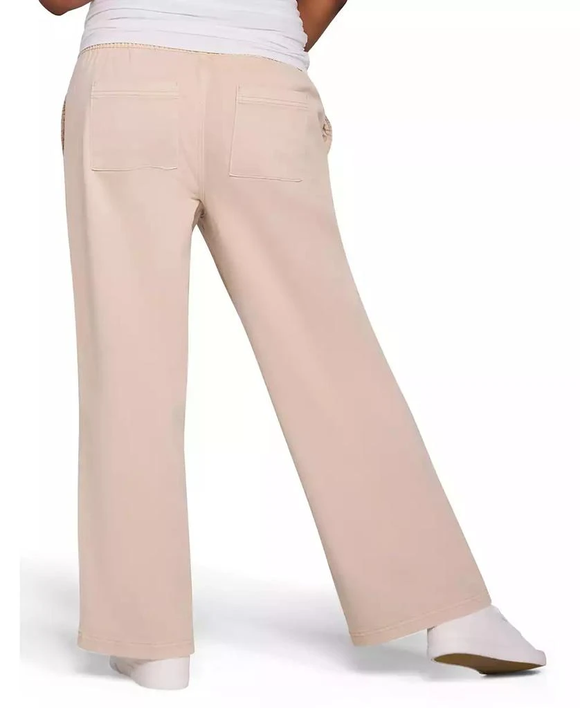 Motherhood Maternity Women
s Under the Belly Tie Waist Denim Wide Leg Pant 2