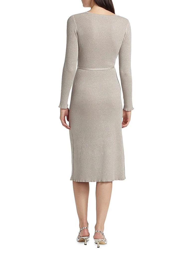 knee length dresses for ladies Ladivine CD764 Metal Fitted Crystal Dress, Rose Gold / 6 main image 1