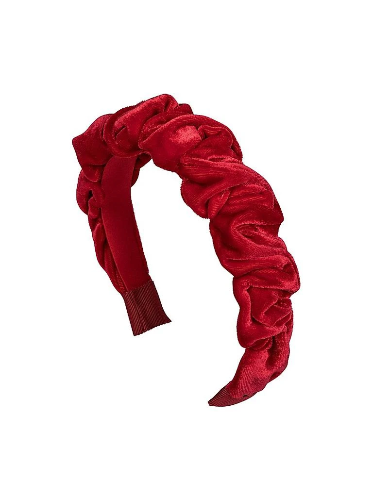 Jennifer Behr Lia Velvet Gathered Headband 1
