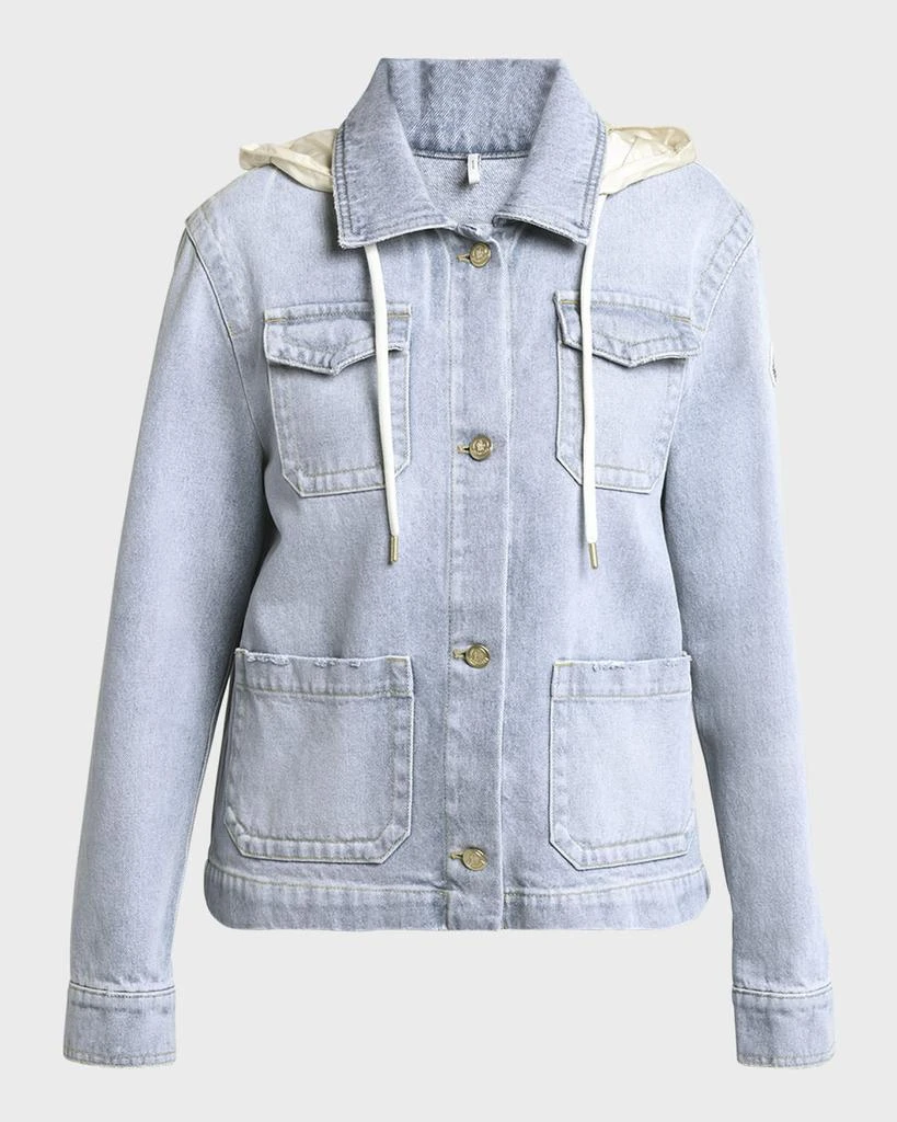 Moncler Melissa Hooded Denim Jacket 1