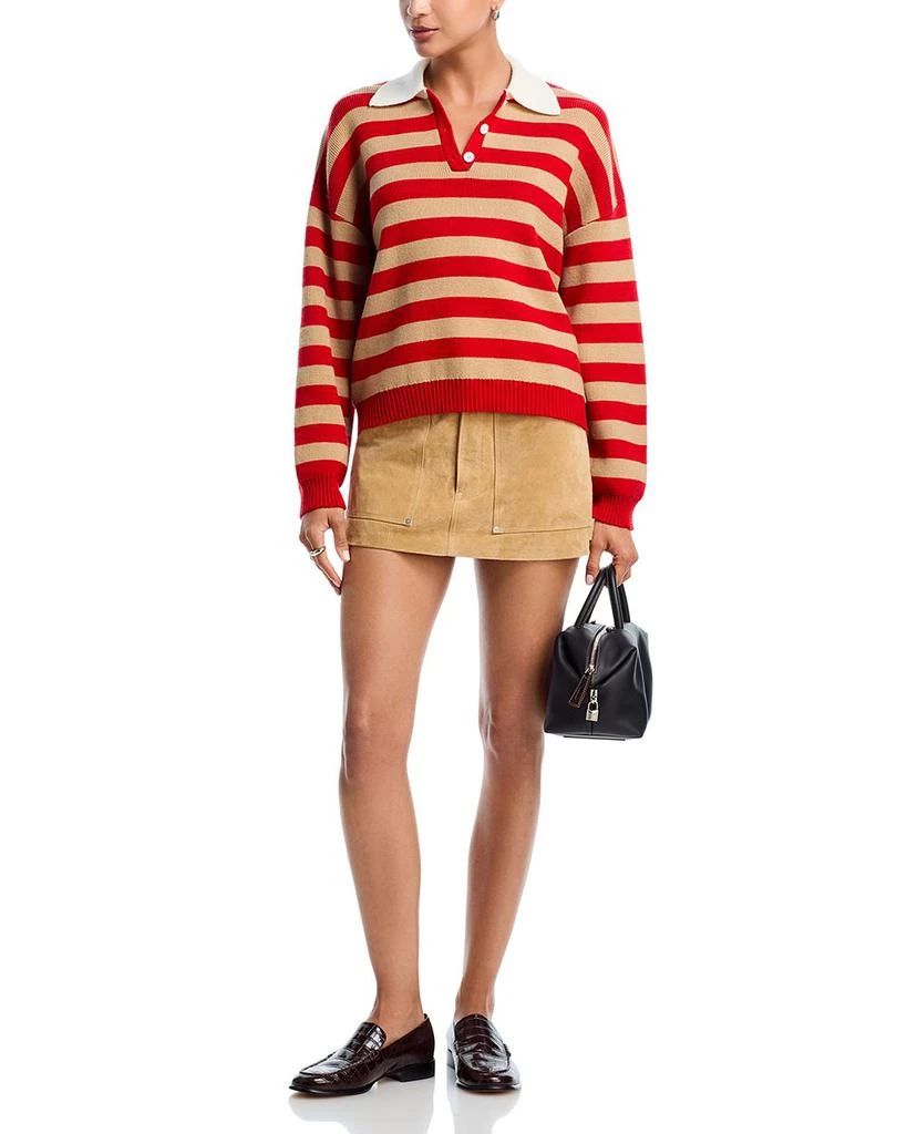 Wayf Cindy Striped Johnny Collar Sweater 4