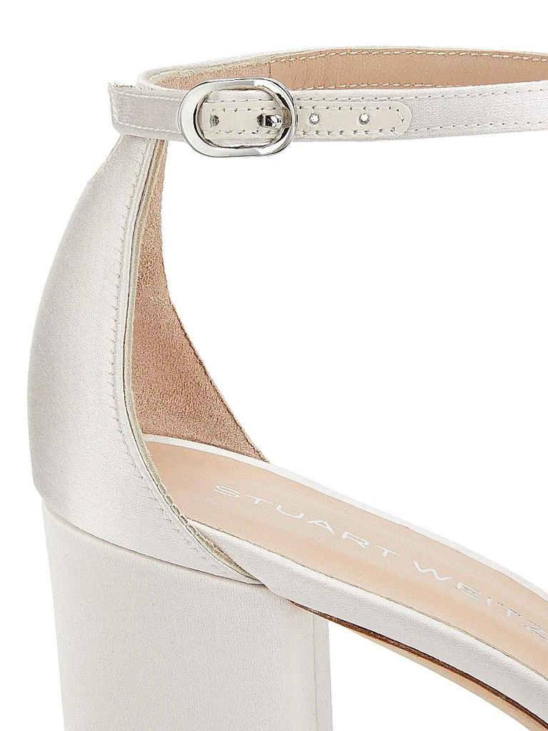 Stuart Weitzman Nudist Poppy 75MM Satin Sandals 5