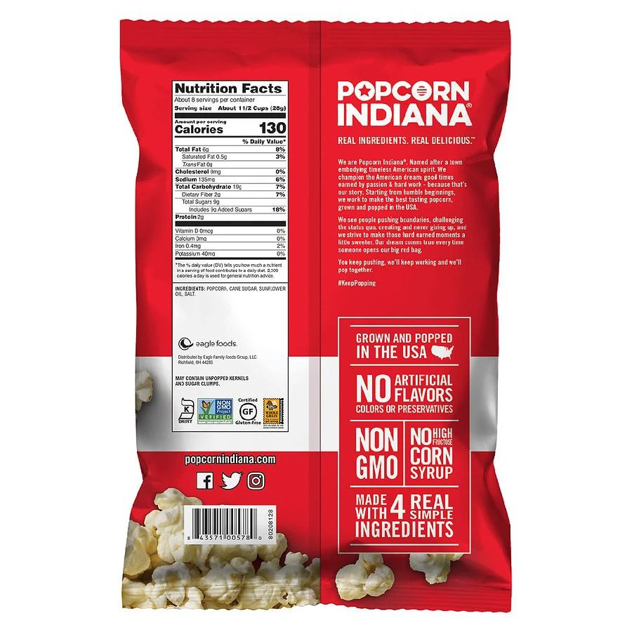 Popcorn, Indiana Black & White Drizzle Popcorn 2
