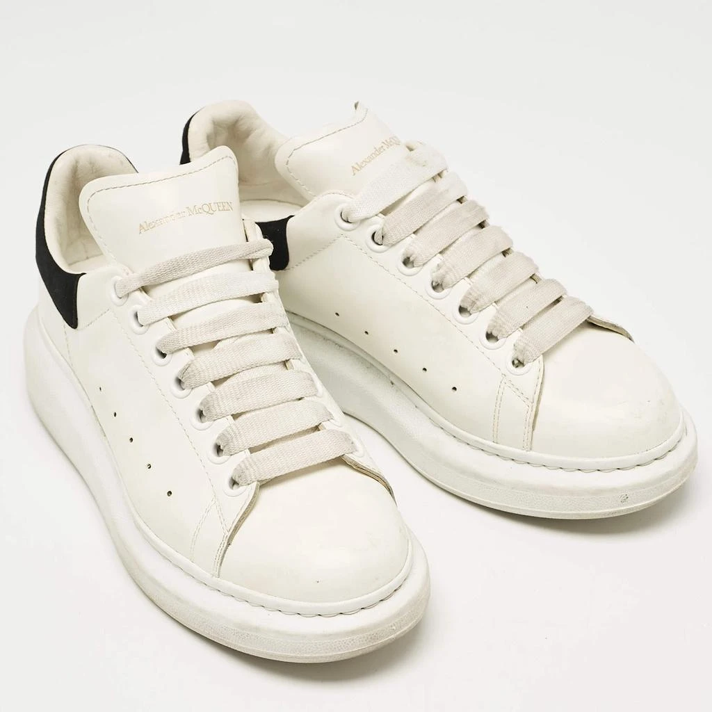 Alexander McQueen Alexander McQueen White Leather and Suede Oversized Lace Up Sneakers Size 38.5 4