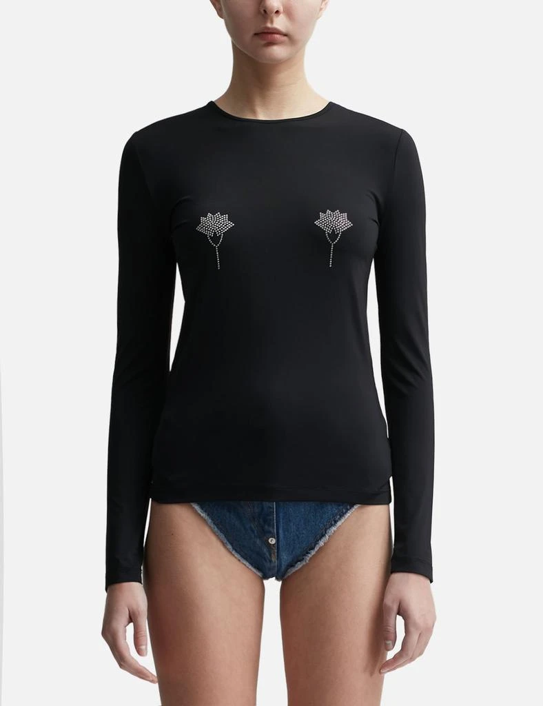pushBUTTON Carnation Cubic Jersey Top 1