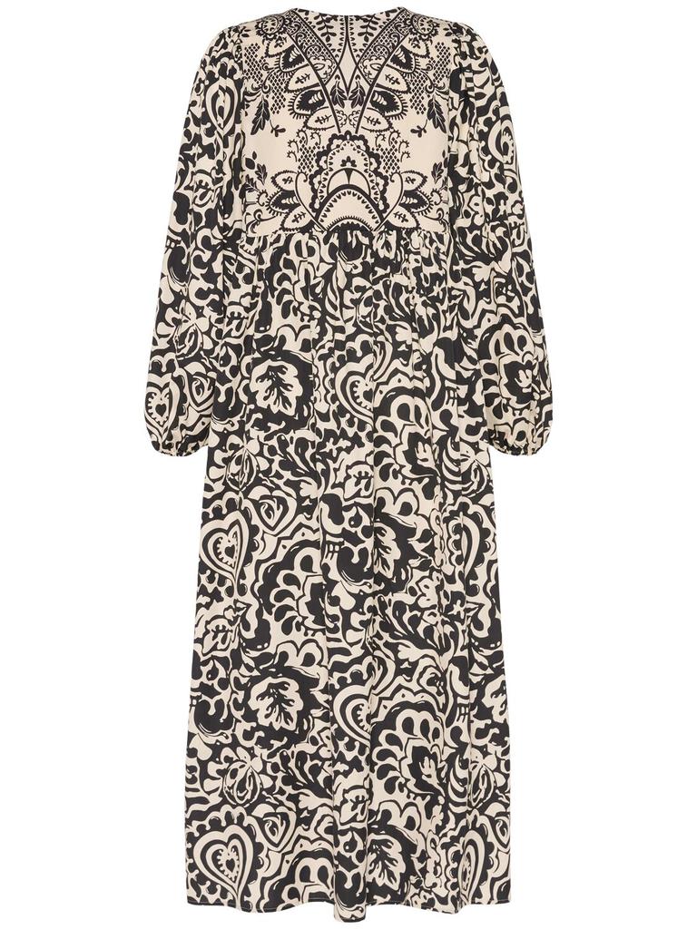 【送料&関税込】Weekend Max Mara All-over Patterned Long-sle Weekend Max Mara All-over Patterned Long-sleeved Dress