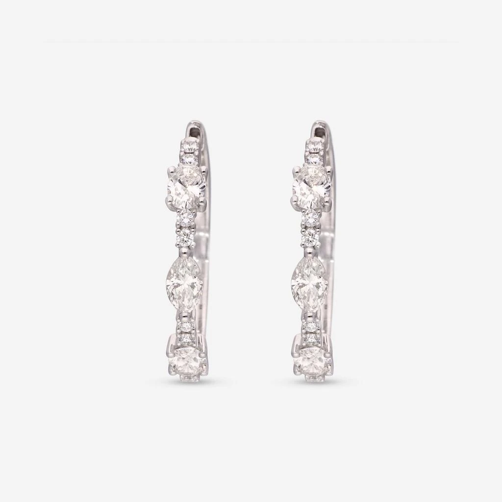 Ina Mar Ina Mar 14K White Gold, Diamond 1.81ct. twd. Hoop Earrings IMKGK25 2