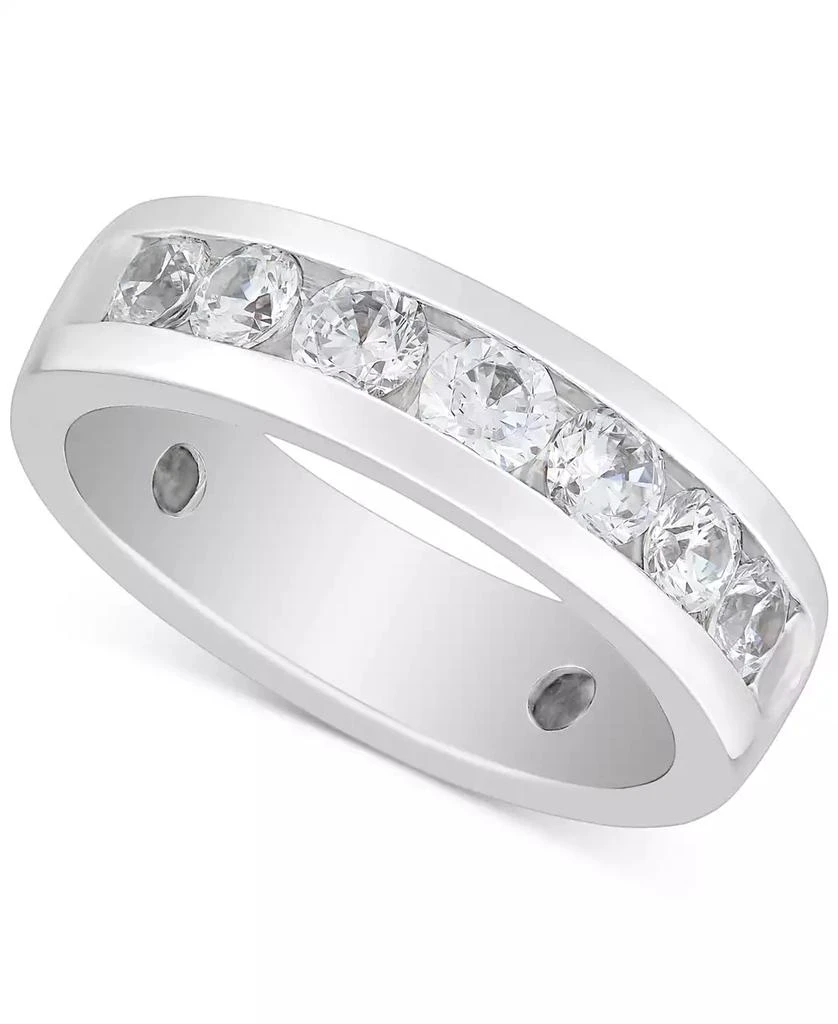 Grown With Love Men's Lab Grown Diamond Band (1-1/2 ct. t.w.) in 10k White Gold 1