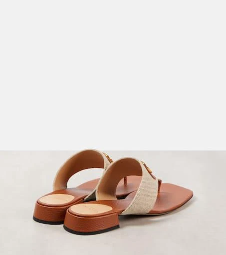 Valentino VLogo Signature canvas thong sandals 2