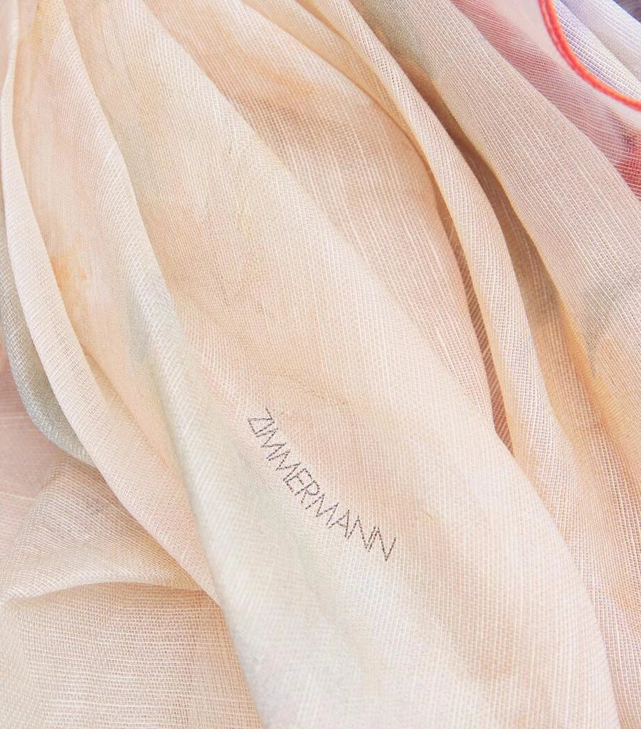 Zimmermann Linen-Silk Strapless Midi Dress 5