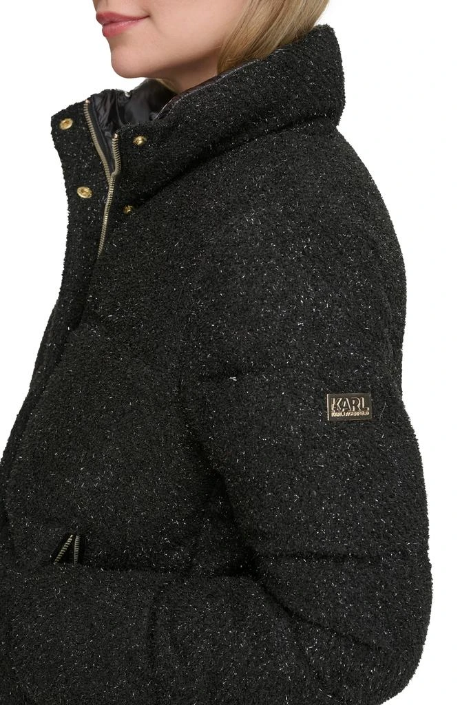 Karl Lagerfeld Paris Sparkle Down & Feather Fill Puffer Jacket 4
