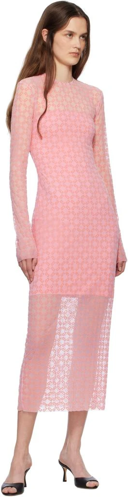 Givenchy Pink Monogram 72 Tulle Midi Dress 4