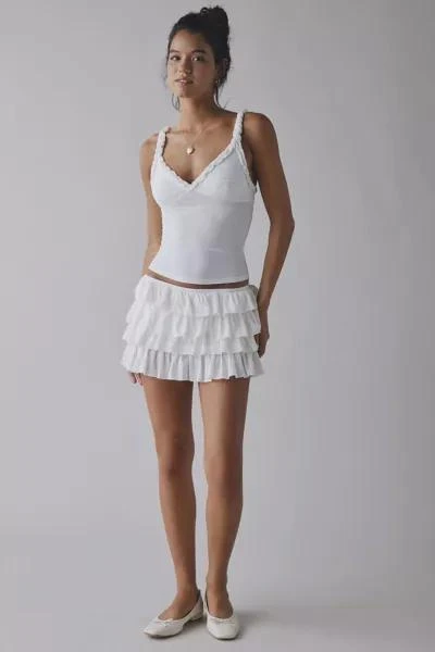 Out From Under Out From Under Cammy Ruffle Trim Mesh Tank Top 3