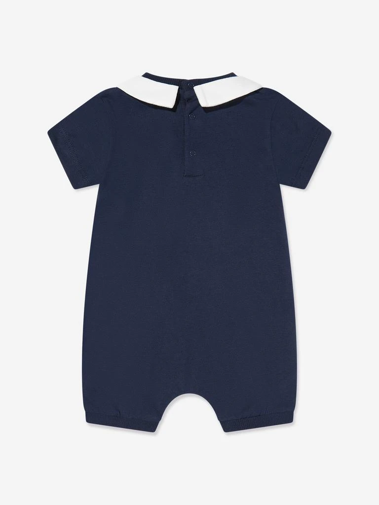 Moschino Baby Boys Teddy Bear Logo Romper in Navy 2