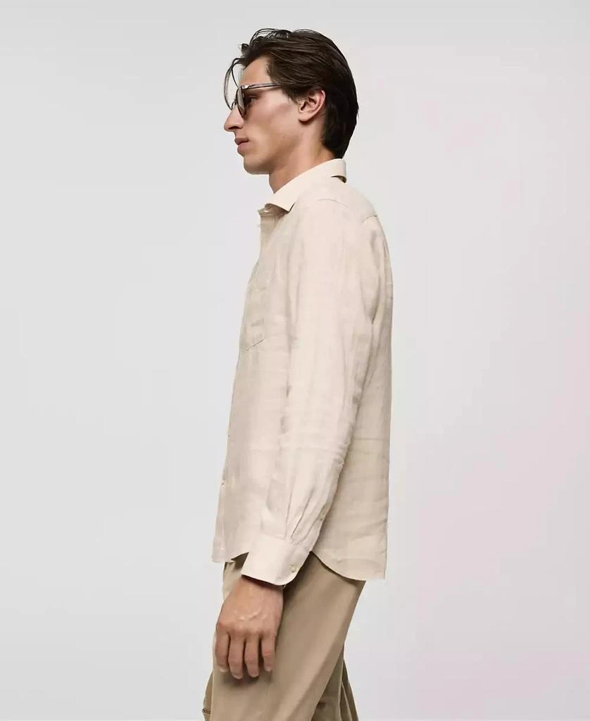 Mango Men's Linen Slim Fit Shirt 4