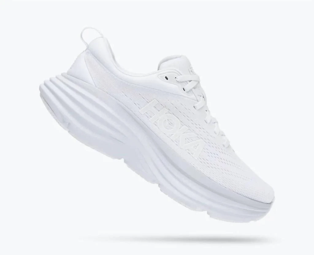 Hoka One One Women’S Bondi 8 Shoe In White 3