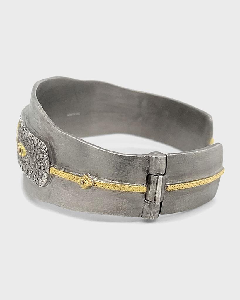 Armenta Old World Pave Scroll Kick Cuff