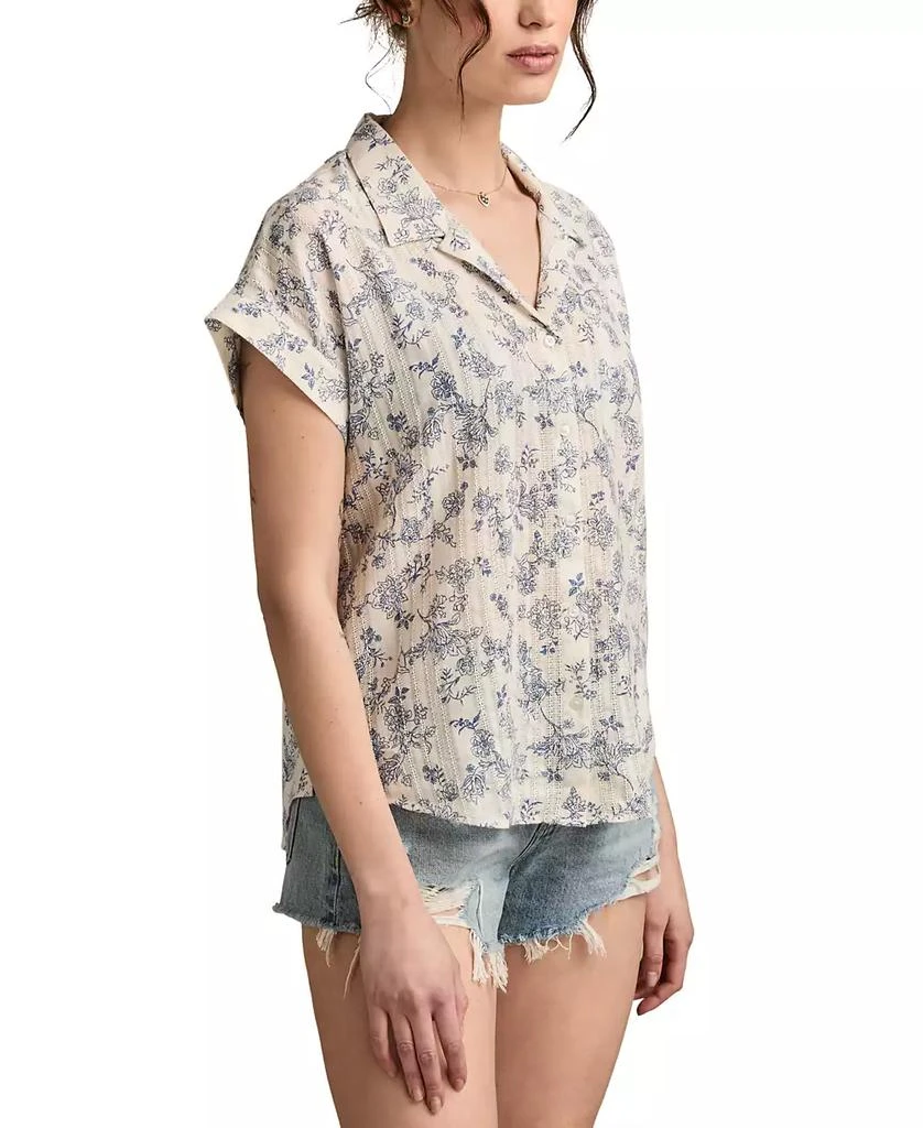 Lucky Brand Women's Cotton Textured Short-Sleeve Shirt 3
