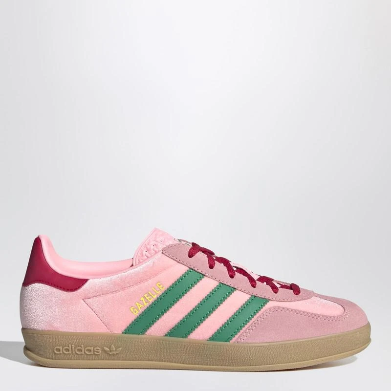 Adidas Gazelle Indoor Court Green/Glow Pink/Gum velvet Sneaker 1