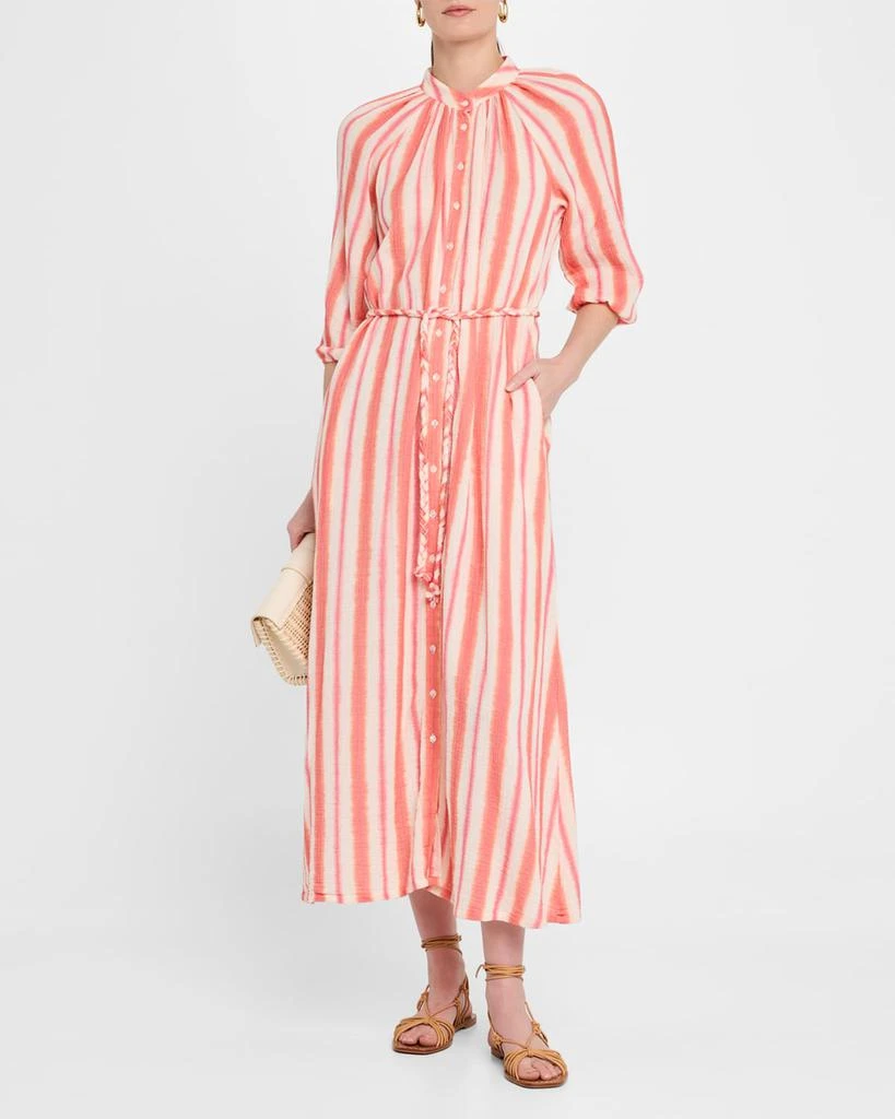 XIRENA Alicia Striped Cotton Midi Dress 2