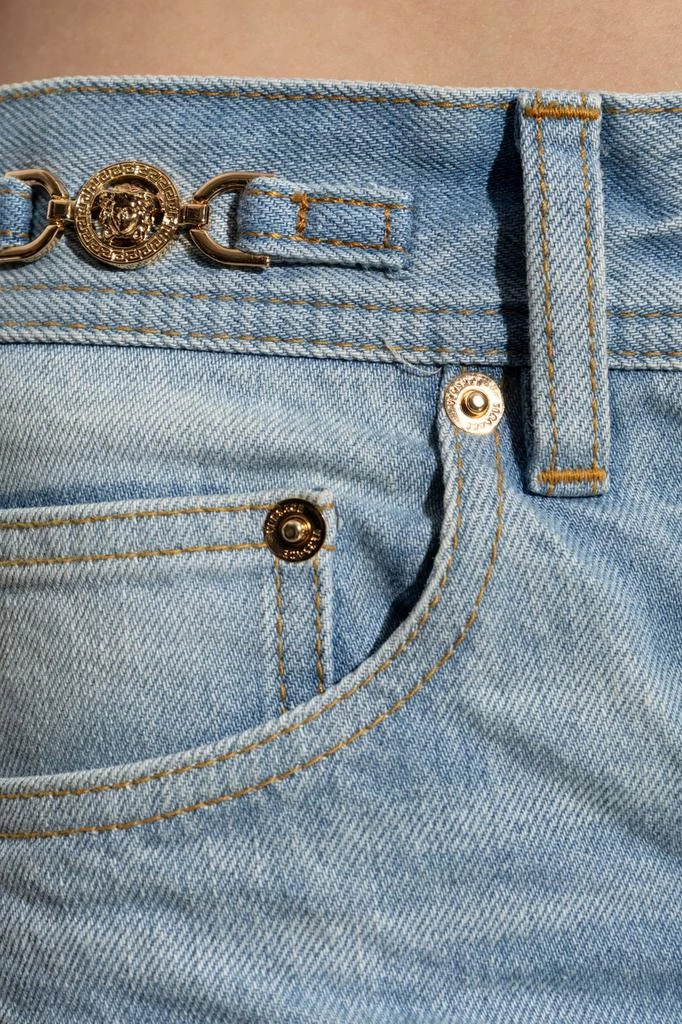 Versace Versace Logo-Patch Cropped Jeans 5