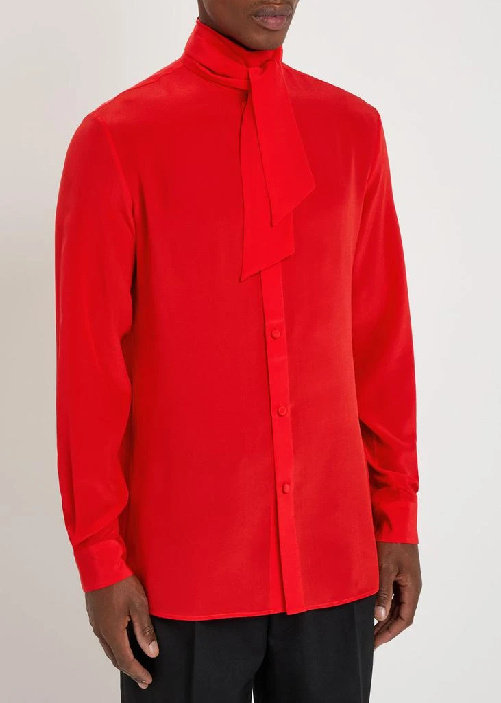 Valentino Tie silk-crepe shirt 2