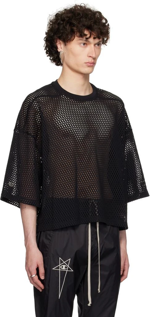 Rick Owens Black Champion Edition Tommy Cropped T-shirt 2