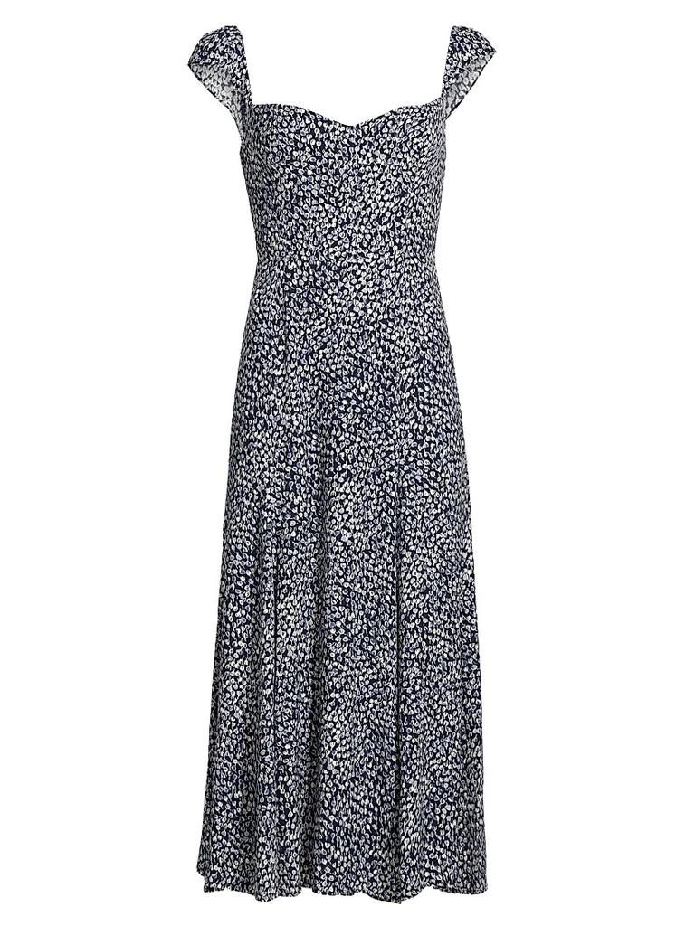 Reformation Bryson Floral Sweetheart Midi-Dress 1