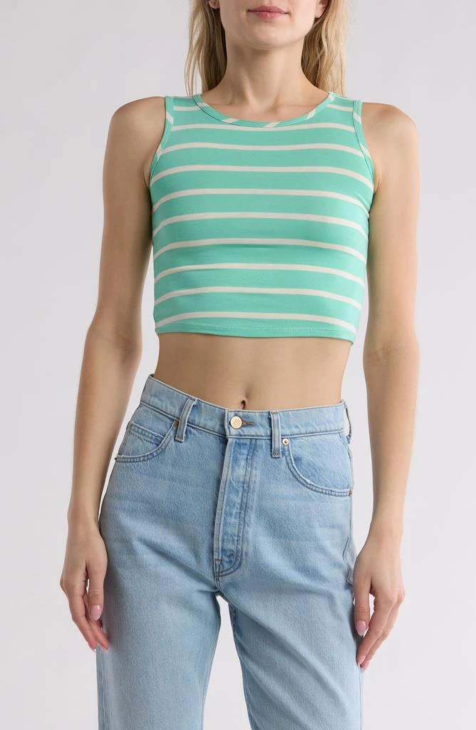 Cotton Emporium Striped Crop Tank 1