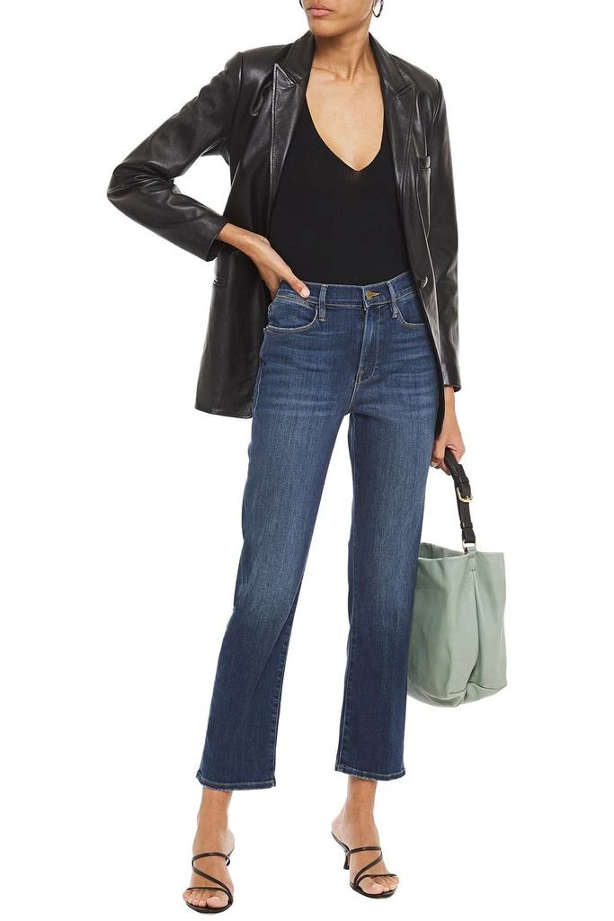 FRAME Le High Straight cropped high-rise straight-leg jeans 2