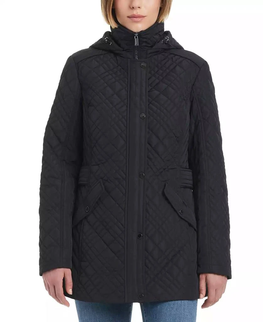 Shop Women's Hooded Stand-Collar Quilted Coat on Sale at