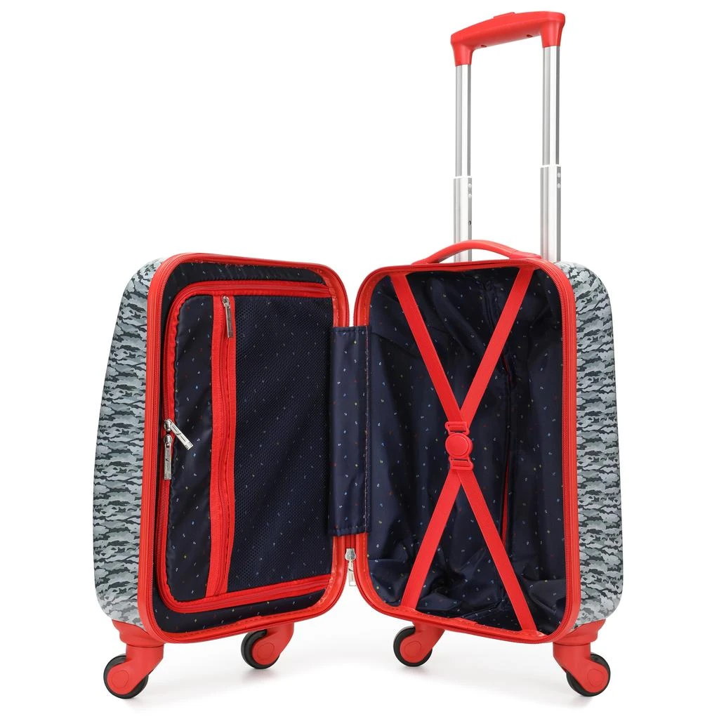 Nautica Kids 18" Airline Approved Carry-on 5-Piece Luggage Set | Shark Attack 2