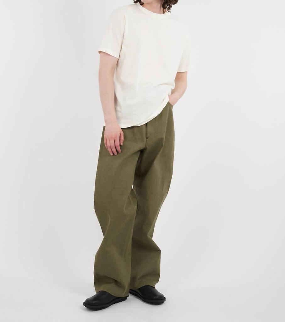 Nigel Cabourn Railman Denim Pants In Green