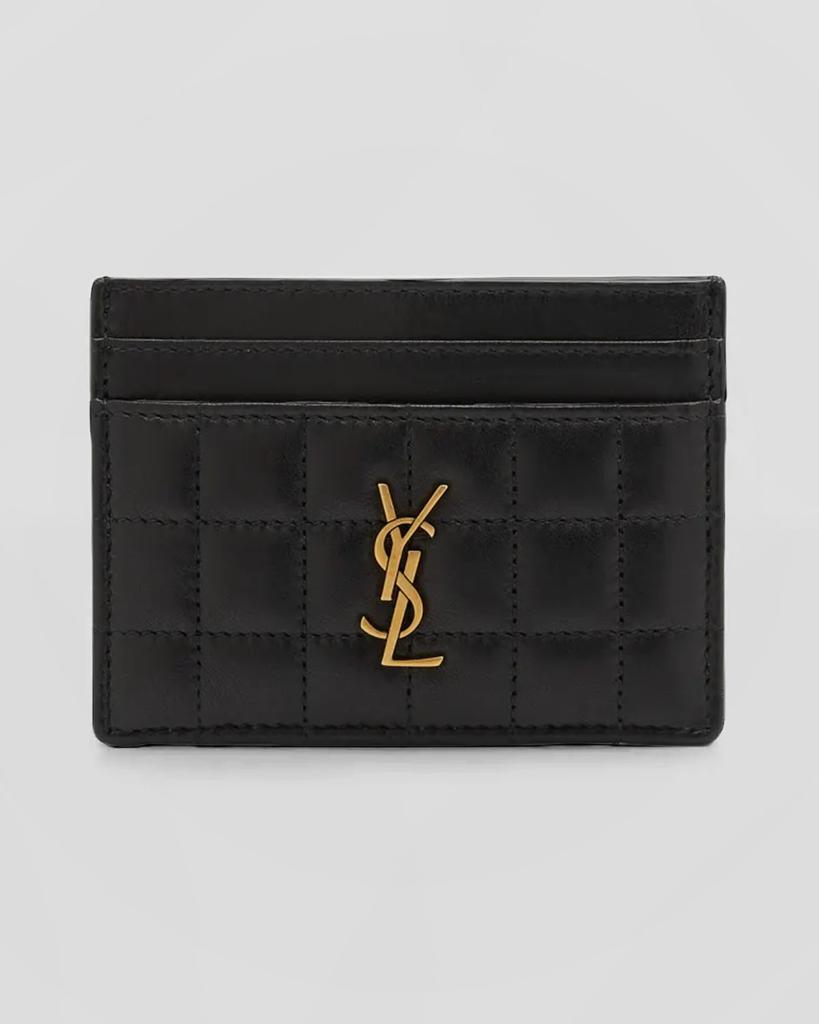 [Saint Laurent] Monogramma Matlace Card ☆送料込☆ Saint Laurent Monogram Matelass Leather Card Case | Saks