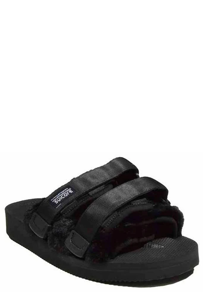 Shop Suicoke Moto Logo Patch Double Strap Slides on Sale at  display picture 1