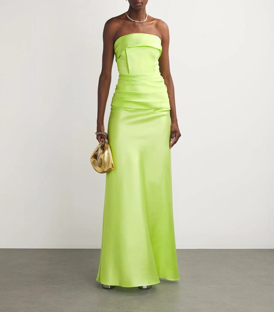 Sandra Mansour Satin Illuminated Illusion Gown 2