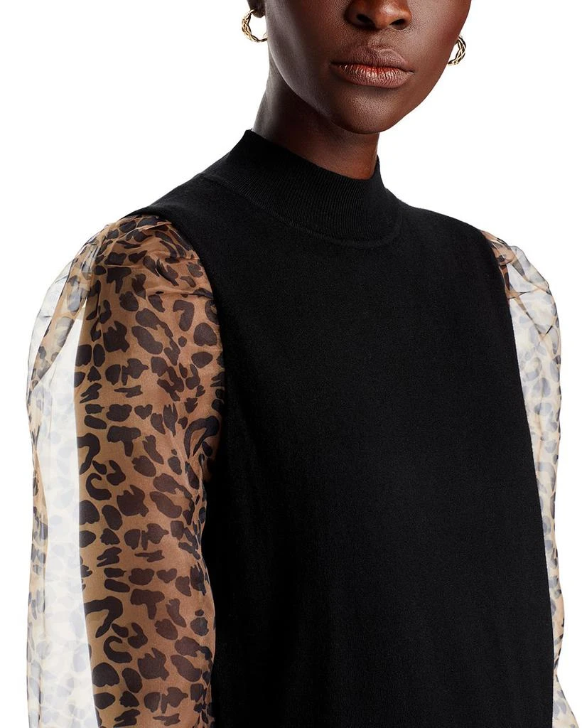 Sioni Mock Neck Puff Sleeve Sweater 4