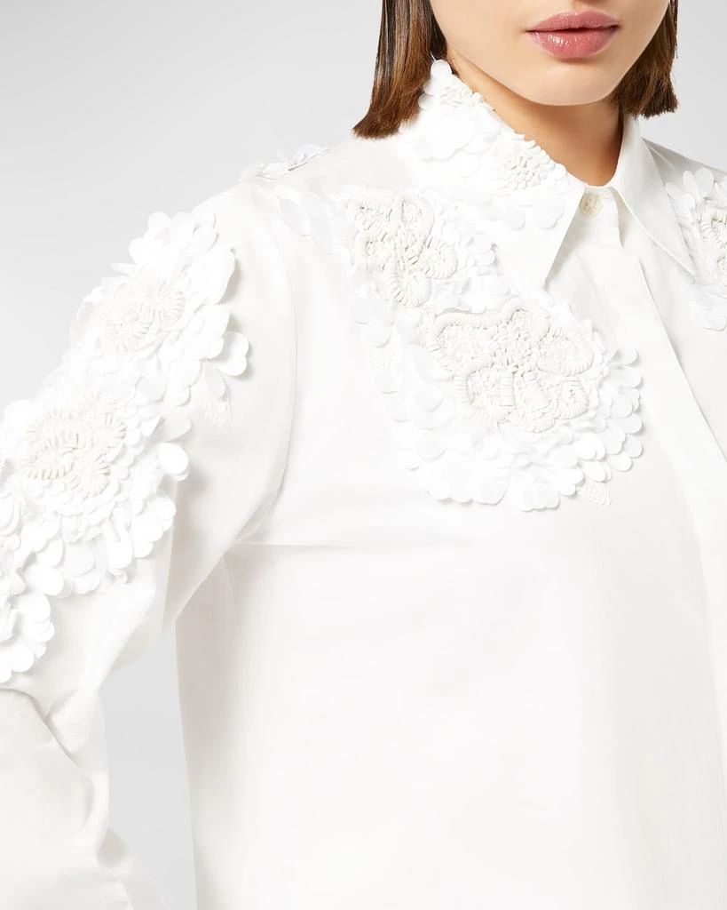 Marina Rinaldi Plus Size Fetta Beaded Floral Applique Blouse 5
