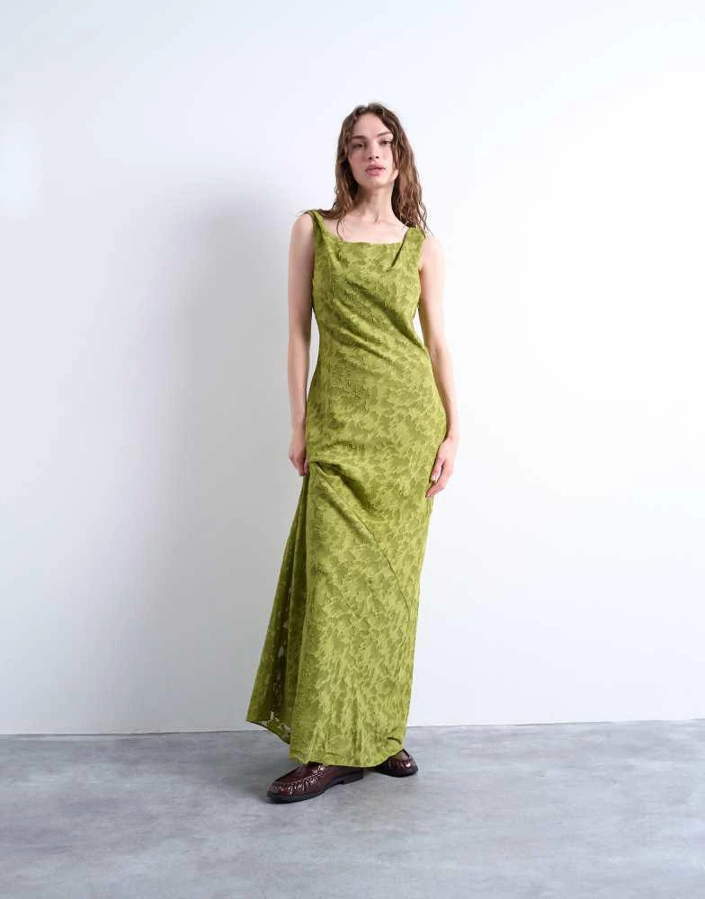 Shop Topshop devore occasion twist shoulder midi dress in green on Sale at  BeyondStyle  Get 56% Off Topshop devore occasion twist shoulder midi dress  in green with Limited-Time Flash Deals, Exclusive