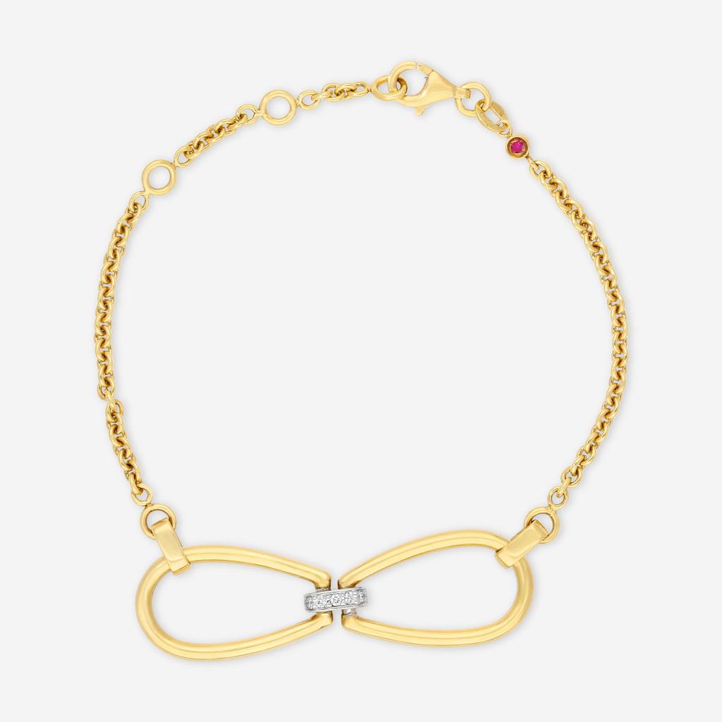 Roberto Coin Roberto Coin Classic Parisienne 18K Yellow & White Gold Diamond Chain Bracelet 9151183AJLBX