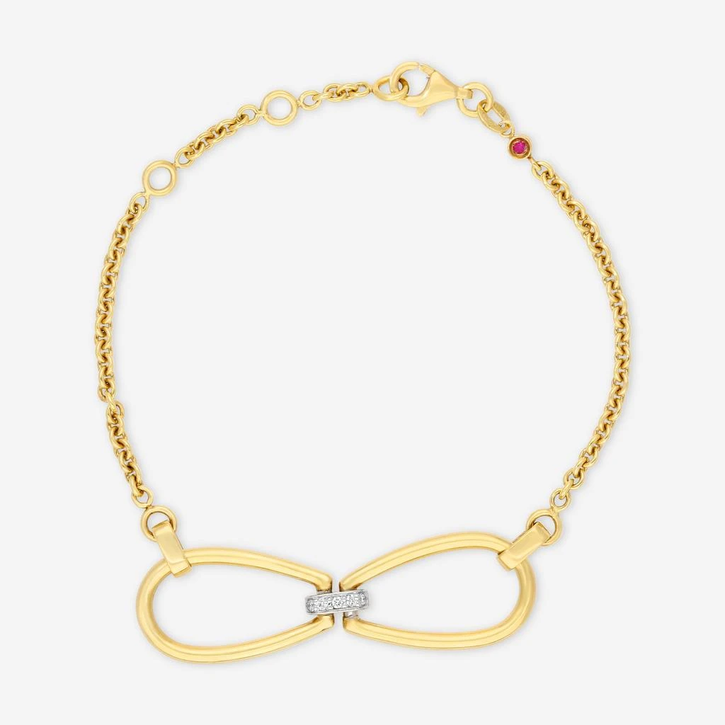 Roberto Coin Roberto Coin Classic Parisienne 18K Yellow & White Gold Diamond Chain Bracelet 9151183AJLBX 2