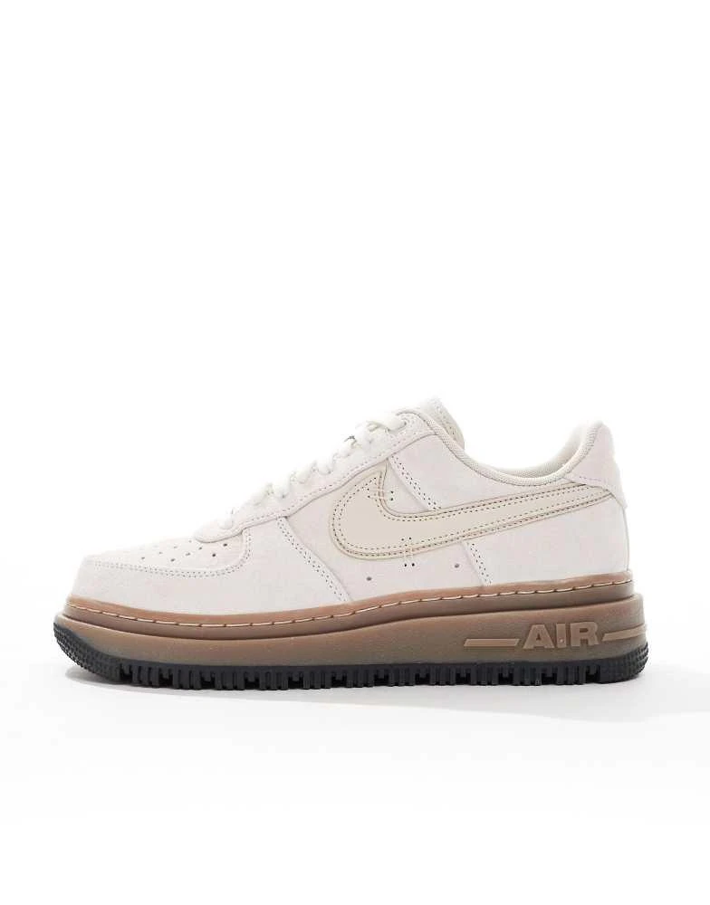 NIKE Nike Air Force 1 Luxe trainers in light grey and white 2