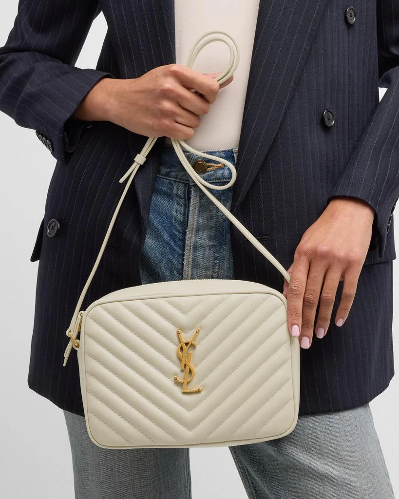 Yves Saint Laurent Lou Medium YSL Camera Bag with Pocket in Quilted Leather 4