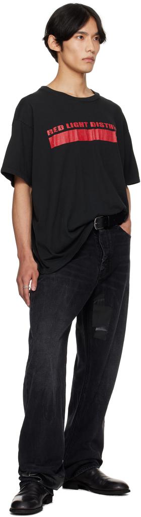 ALEXANDER DIGENOVA Black 'Red Light District' T-shirt - T-Shirts