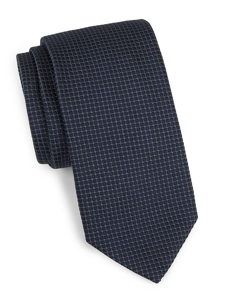 Canali Neat Geometric Silk Tie