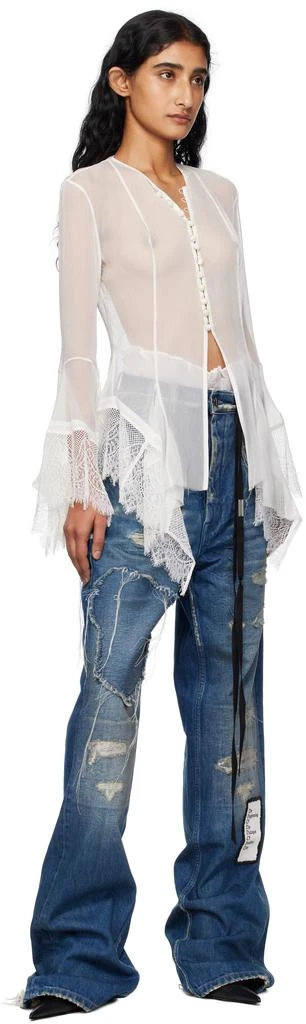 ANN DEMEULEMEESTER White Kristabel Handkerchief Blouse 4