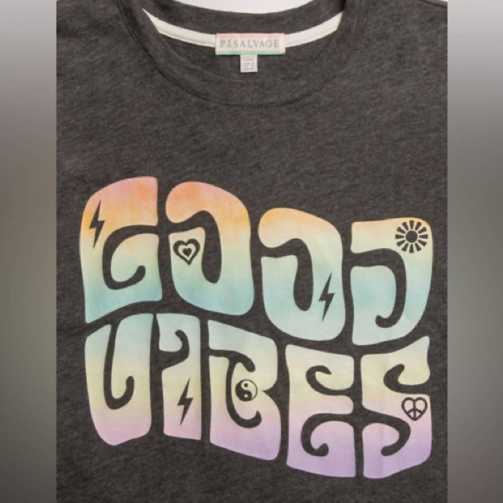 PJ Salvage Pj Salvage - Gradient Good Vibes Tee