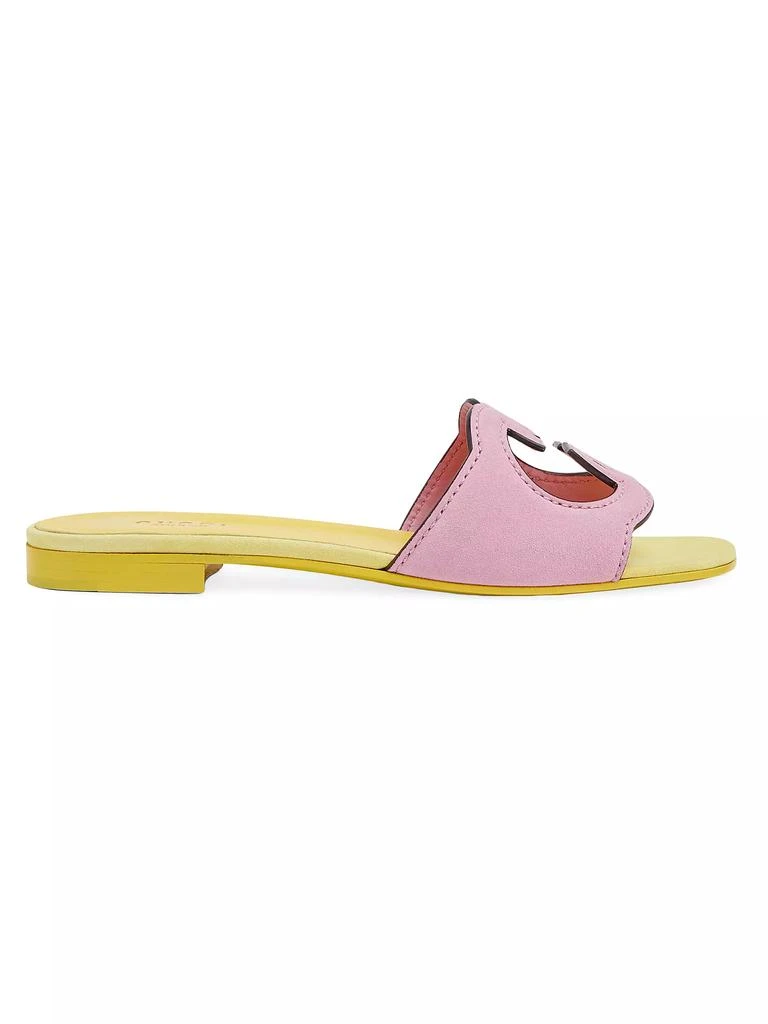 Gucci Suede Slide Sandals 1