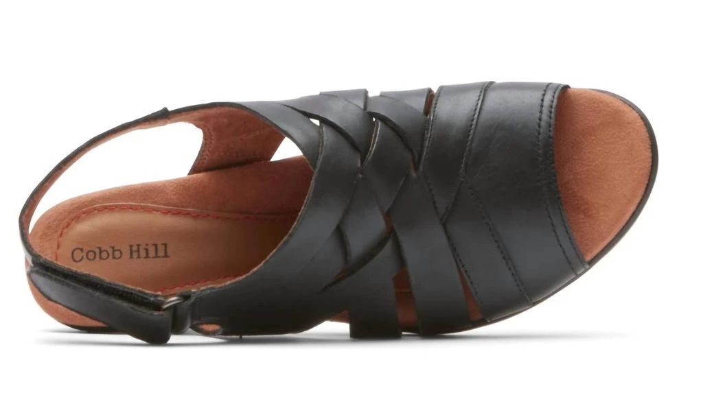 Cobb Hill Women's Laurel Woven Sandal In Black 3