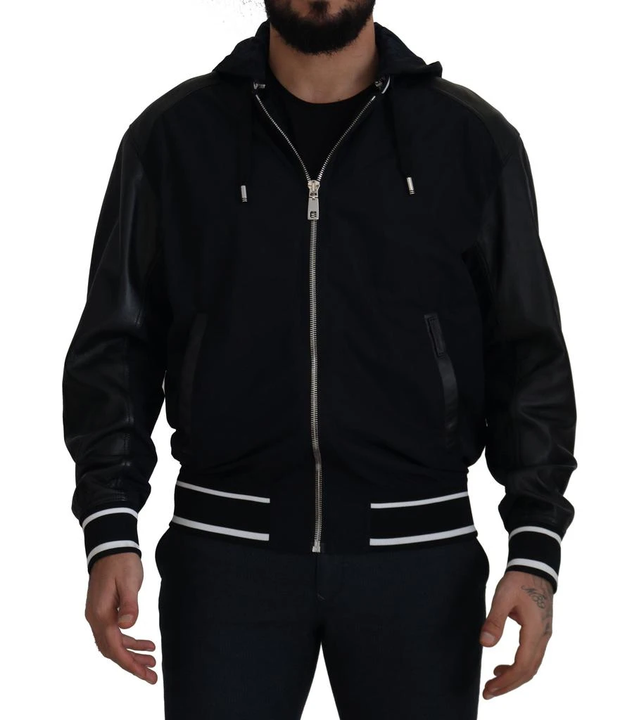Dolce & Gabbana Dolce & Gabbana Black Polyester Hooded Blouson Coat Jacket 1